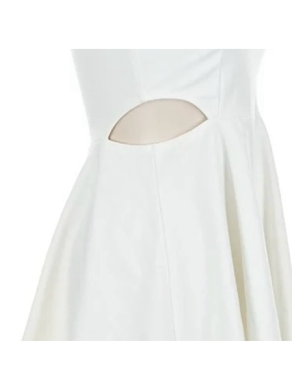 Belongsci White Cutout Fit & Flare Dress XL NWT - Picture 5 of 14